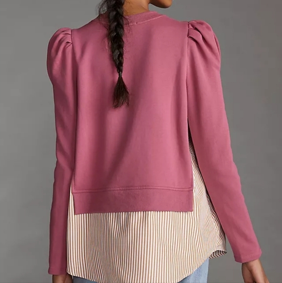 Anthropologie Maeve Layered Tunic Sweatshirt - Picture 3 of 8